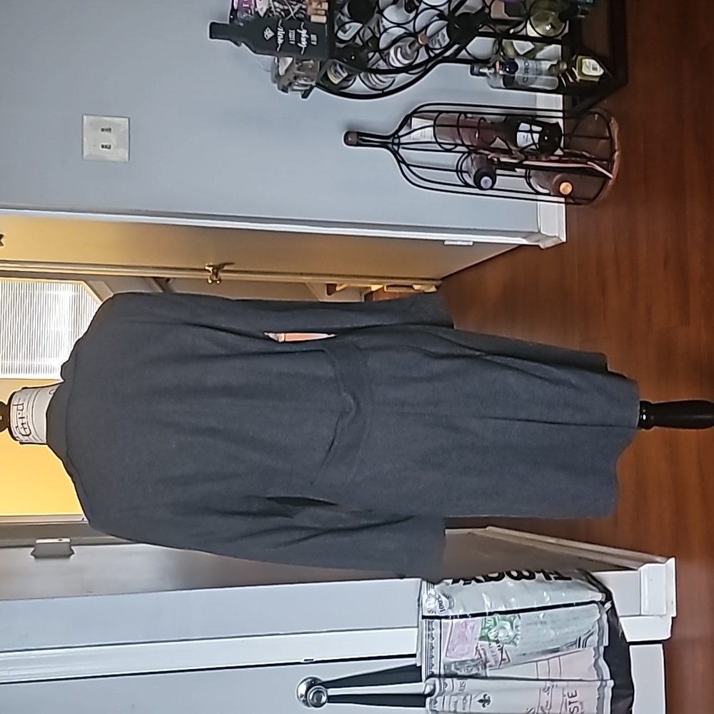 Delia's Charcoal Gray Trench Peacoat - Picture 6 of 11